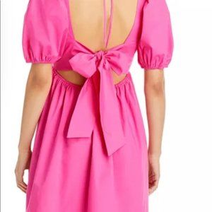 Wayf tie-back pink dress